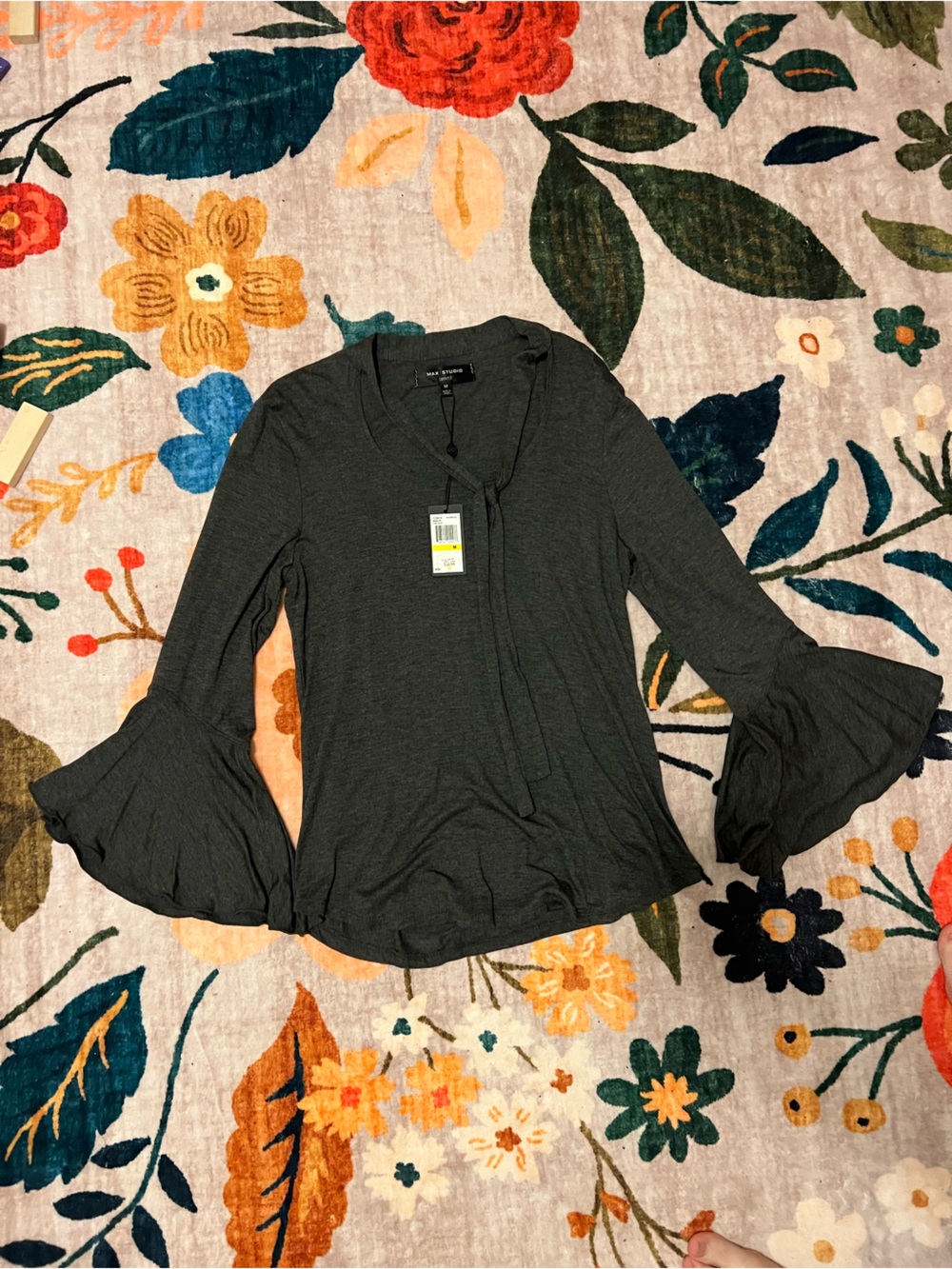 NEW w/ tag Max Studio Long Sleeve Charcoal Shirt